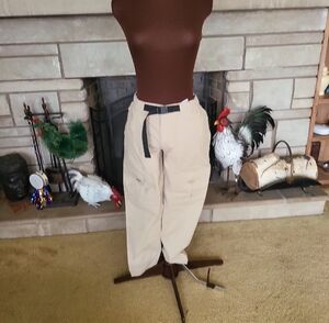 Women's Beige Pants with Belt